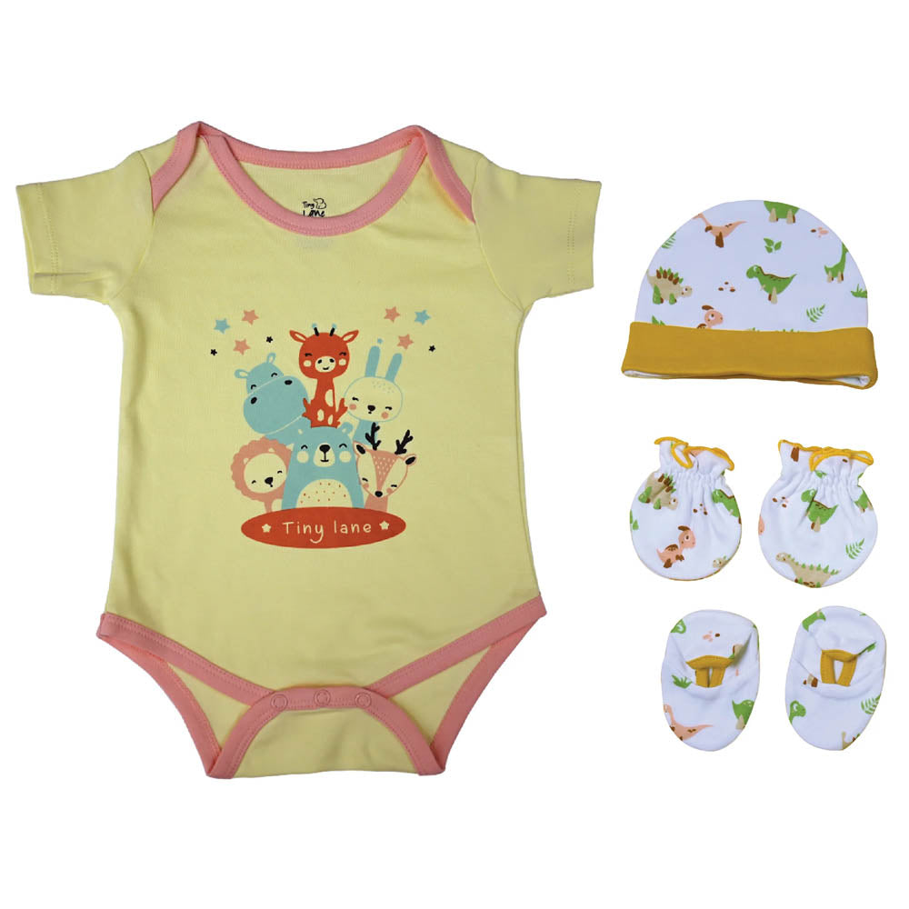 Lane Nest Gift Set With Onesie, Cap, Booties, Mitten, Bib & Blanket