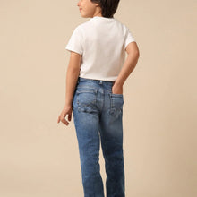 Load image into Gallery viewer, Denim Whiskered Relaxed Fit Jeans
