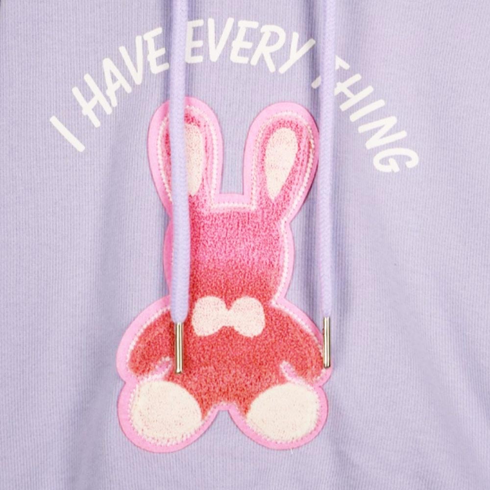 Yellow & Lilac Front Applique Hoodie