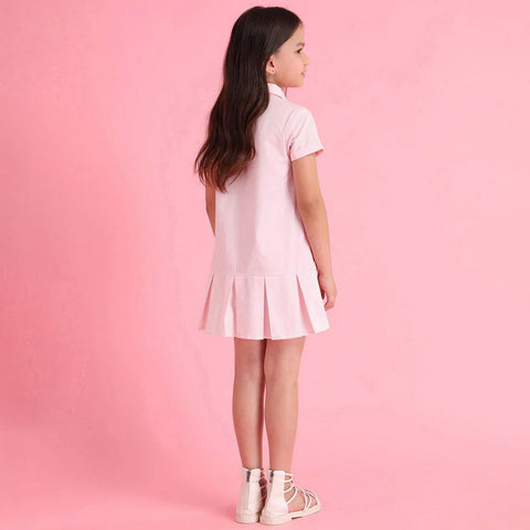 Pink A-Line Cotton Dress