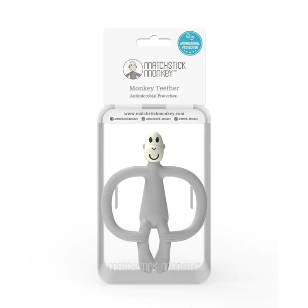 Grey Monkey Silicone Teether