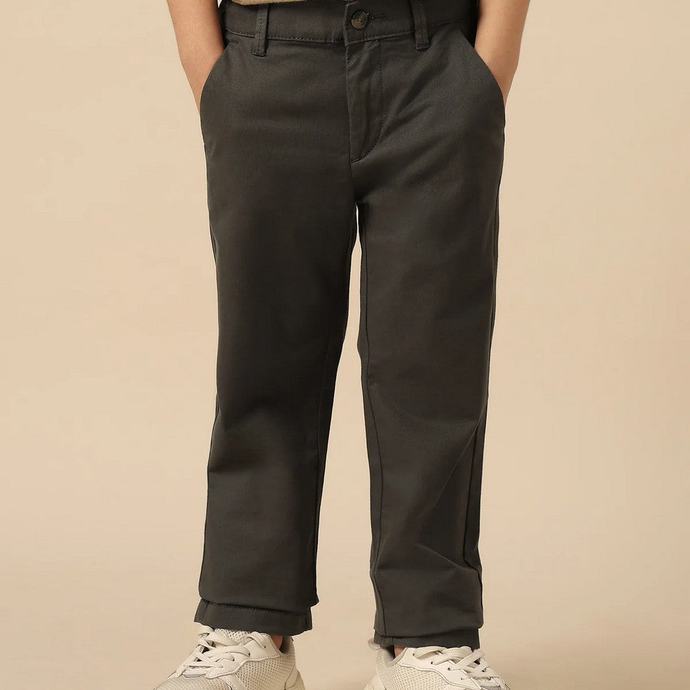 Olive Twill Regular Fit Trousers