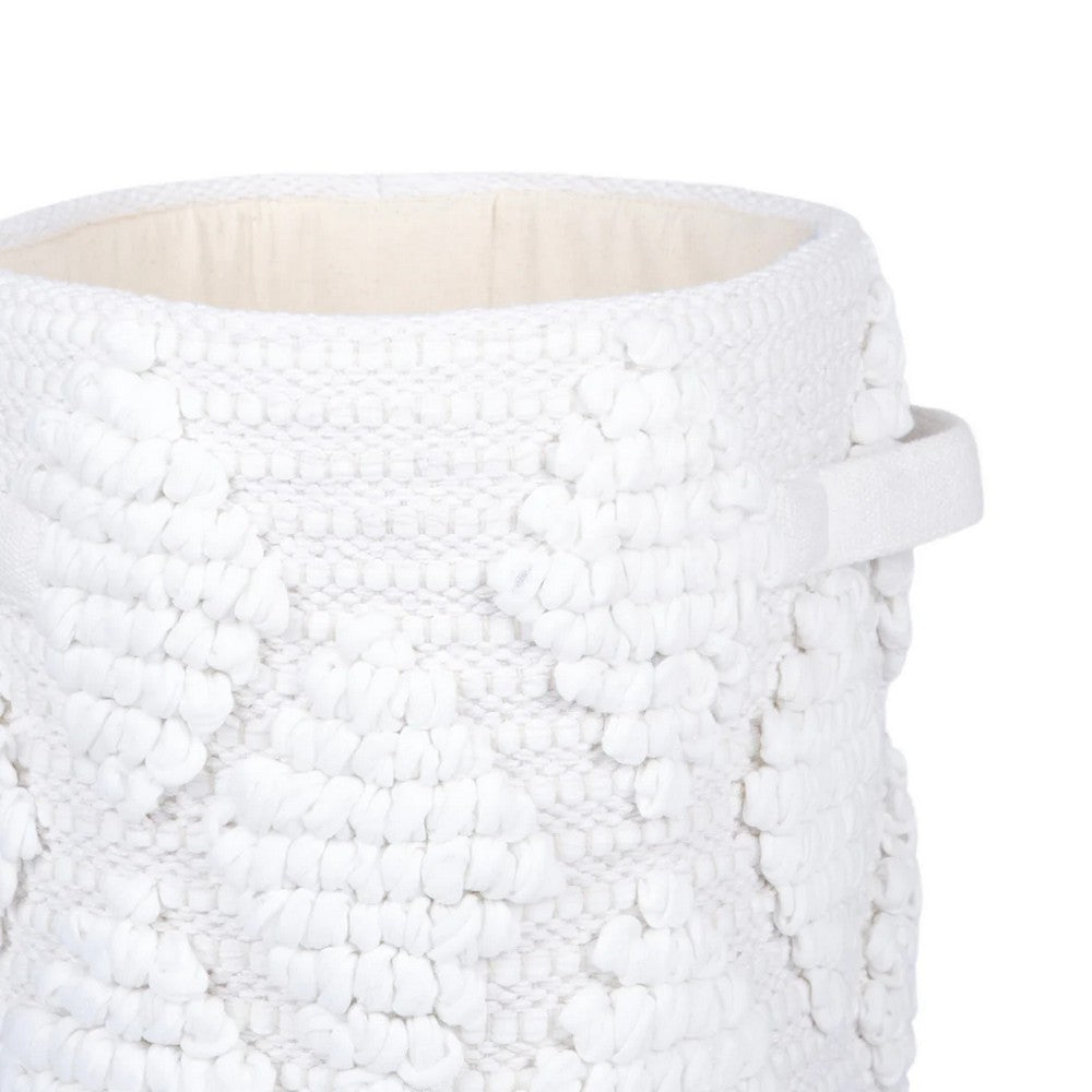 Woven Treasure Round Beige Toy Storage Basket