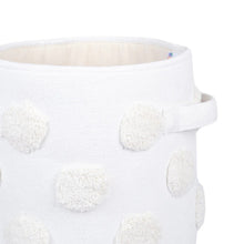 Load image into Gallery viewer, Pom Pom Round Beige Toy Storage Basket
