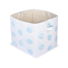 Load image into Gallery viewer, Pom Pom Rectangular Blue Toy Storage Basket
