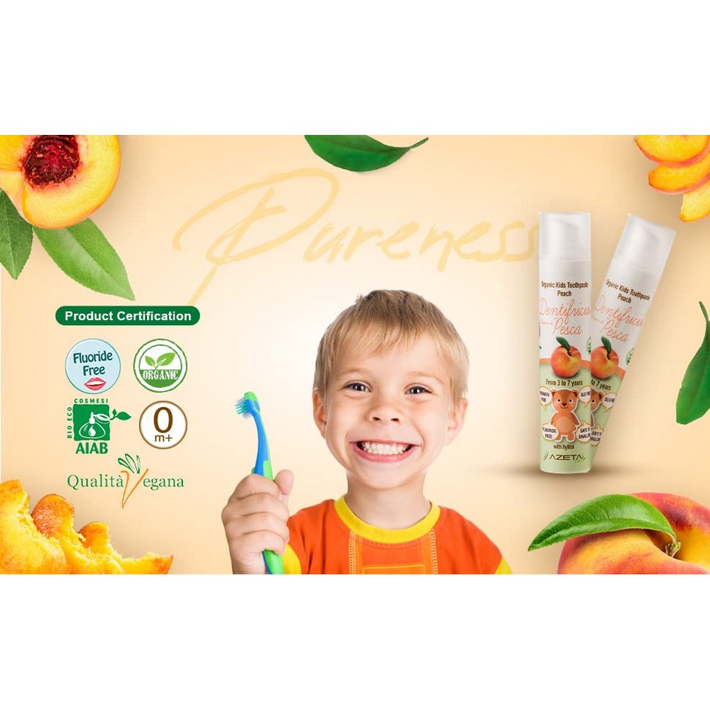 Organic Baby Toothpaste Peach Flavor - 50ml