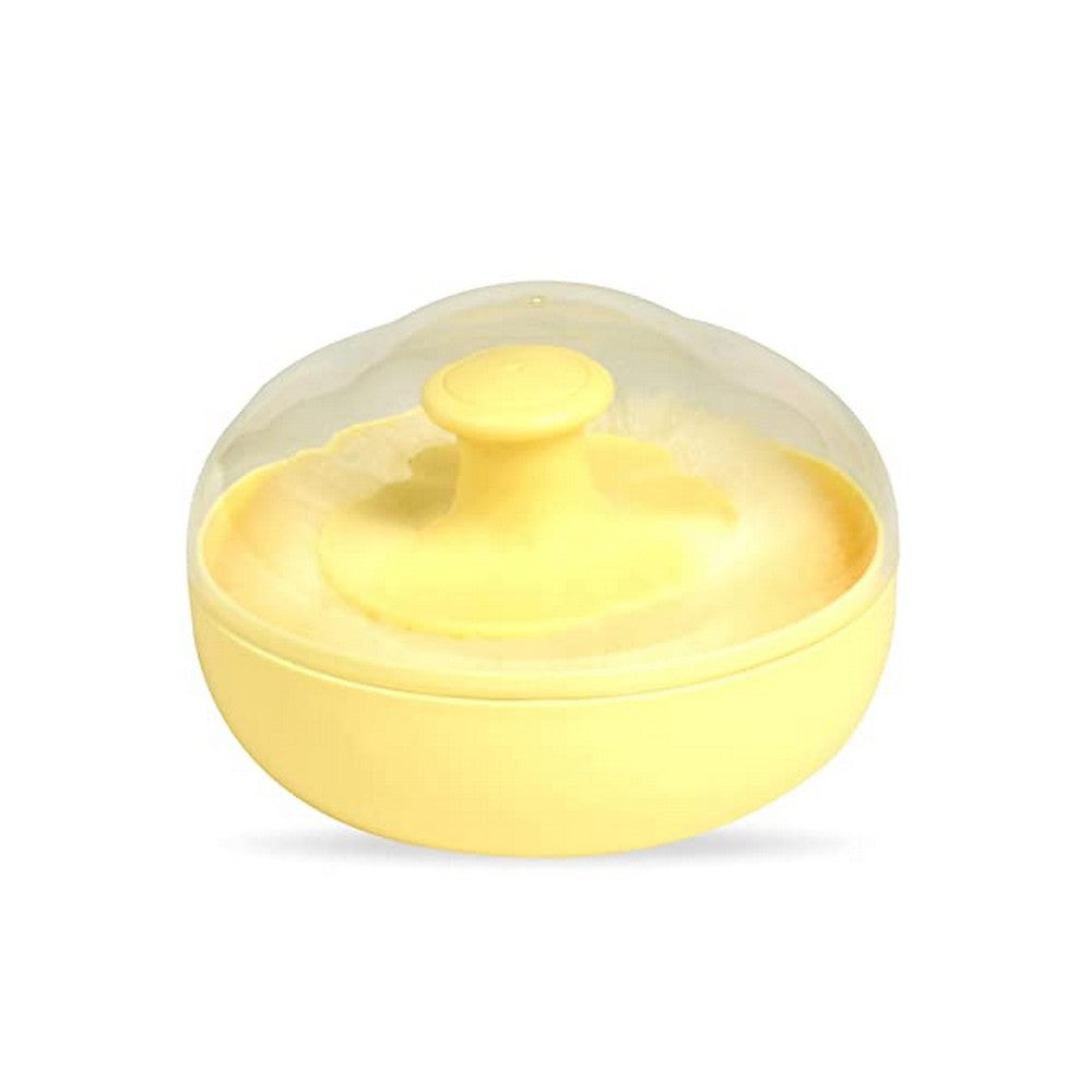 Yellow Powder Case With Soft Feather Feel Acrylic Puff
