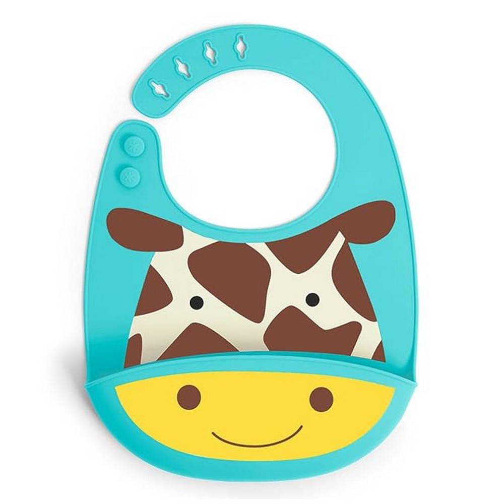 Skip Hop Zoo Fold & Go Silicone Bib