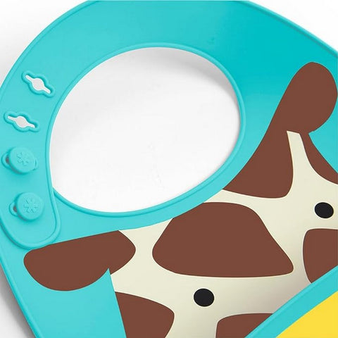 Skip Hop Zoo Fold & Go Silicone Bib