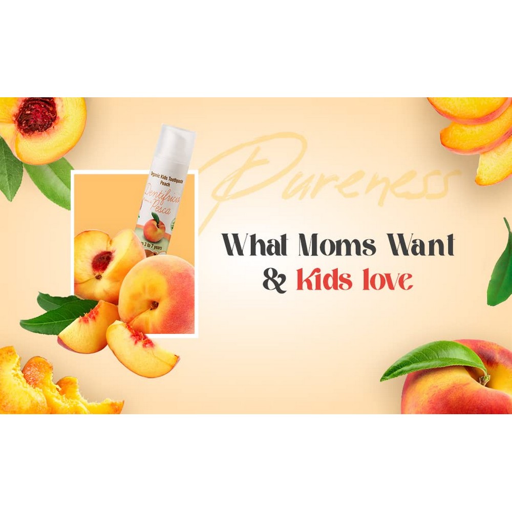 Organic Baby Toothpaste Peach Flavor - 50ml