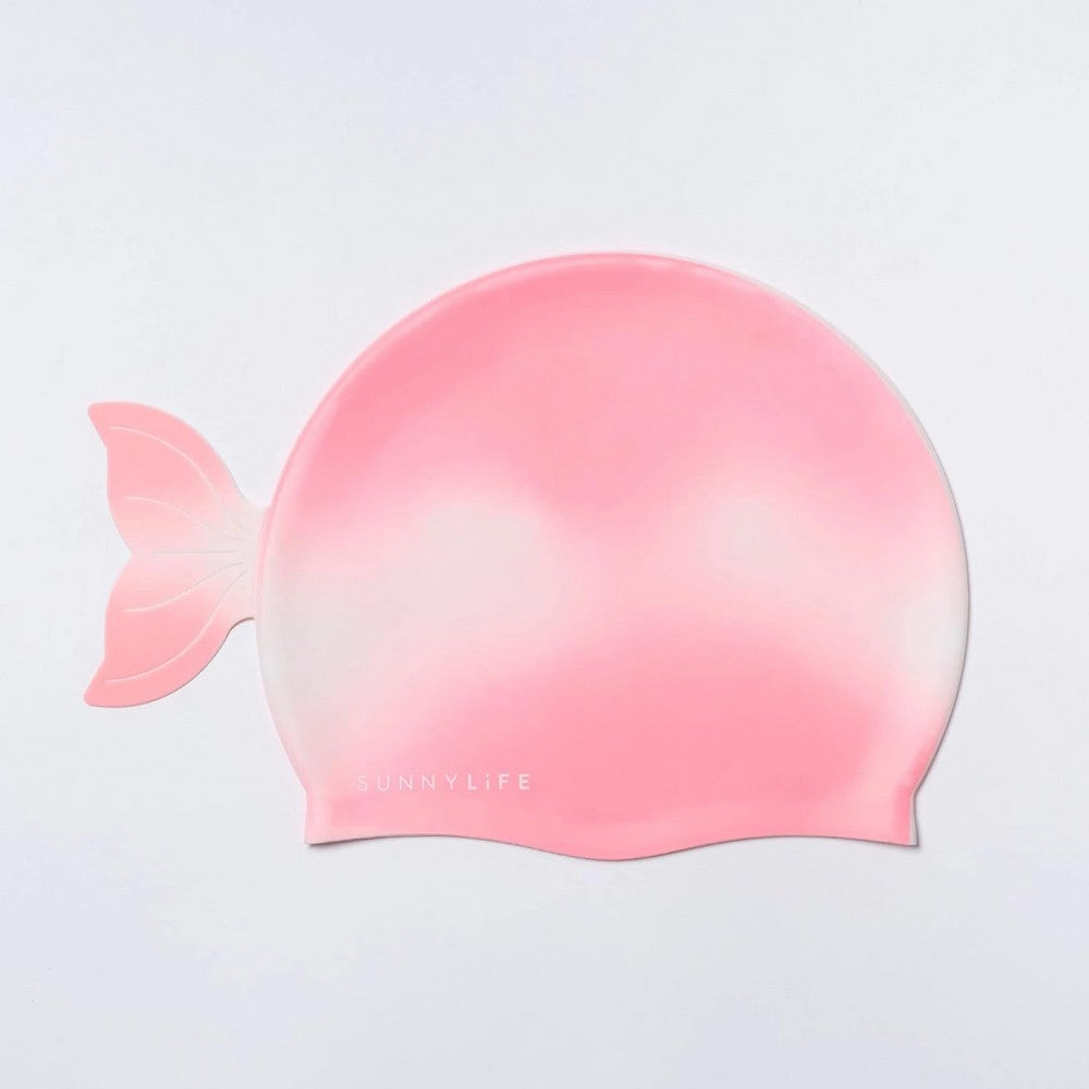 Pink Ocean Treasure Rose Swimming Cap