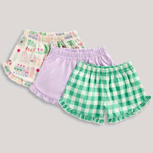 Load image into Gallery viewer, Frilled Hem Cotton Shorts - Pack Of 3
