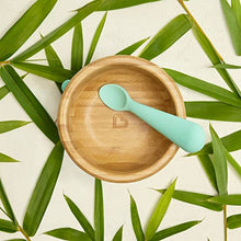 Load image into Gallery viewer, Bamboo Bowl &amp; Silicone Spoon Set
