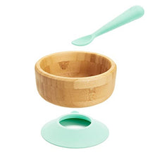 Load image into Gallery viewer, Bamboo Bowl &amp; Silicone Spoon Set
