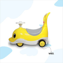 Load image into Gallery viewer, Yellow Shark Shaped Ride On
