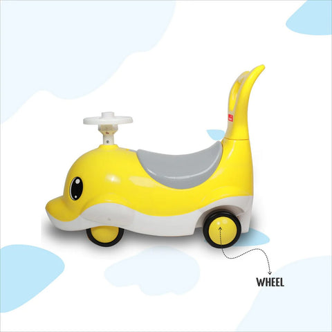 Yellow Shark Shaped Ride On