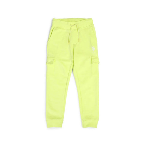 Green Regular Fit Solid Cargo Joggers