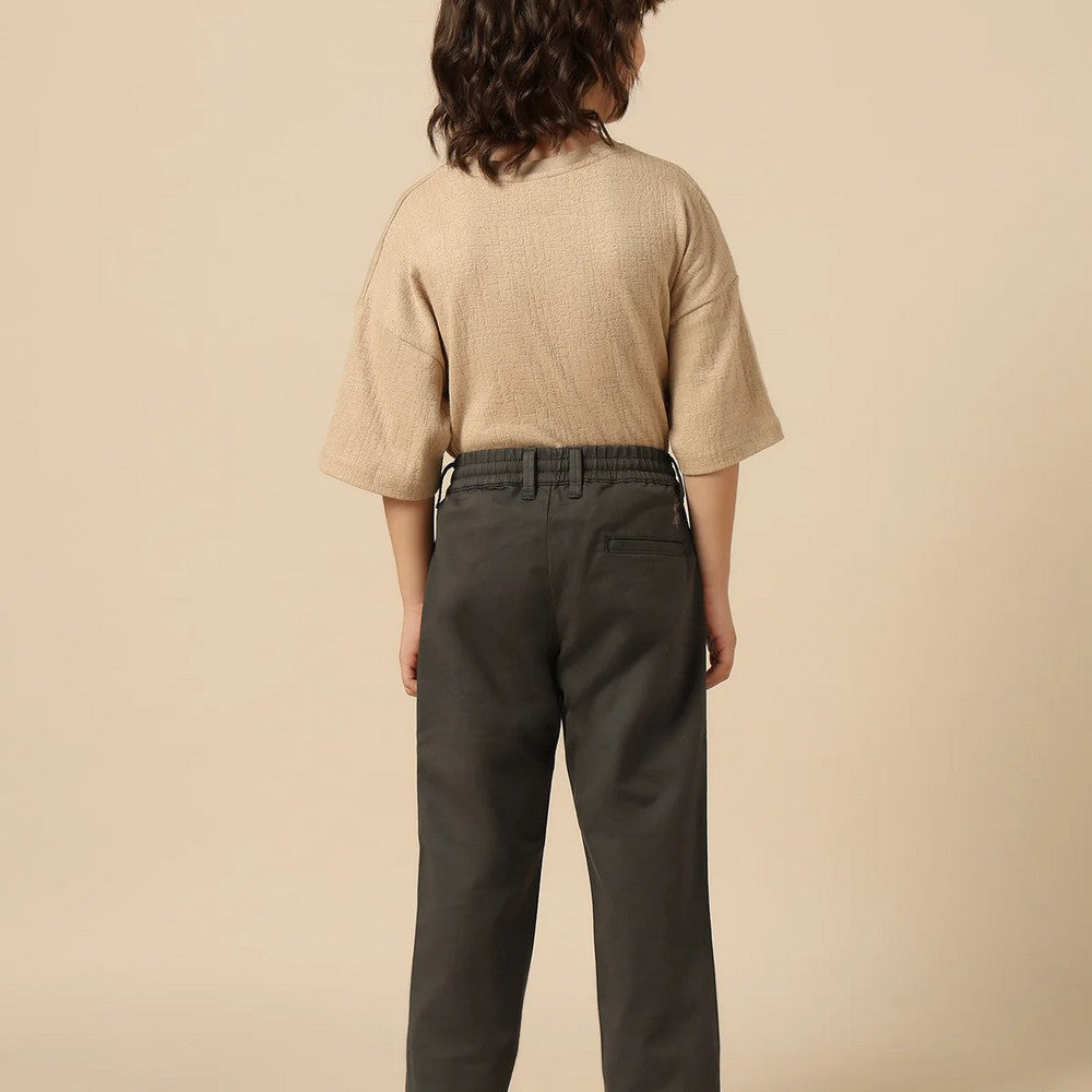Olive Twill Regular Fit Trousers