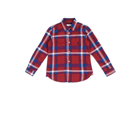 Red Regular Fit Dobby Shirt