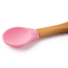 Load image into Gallery viewer, Pink Bamboo Bowl and Spoon Set
