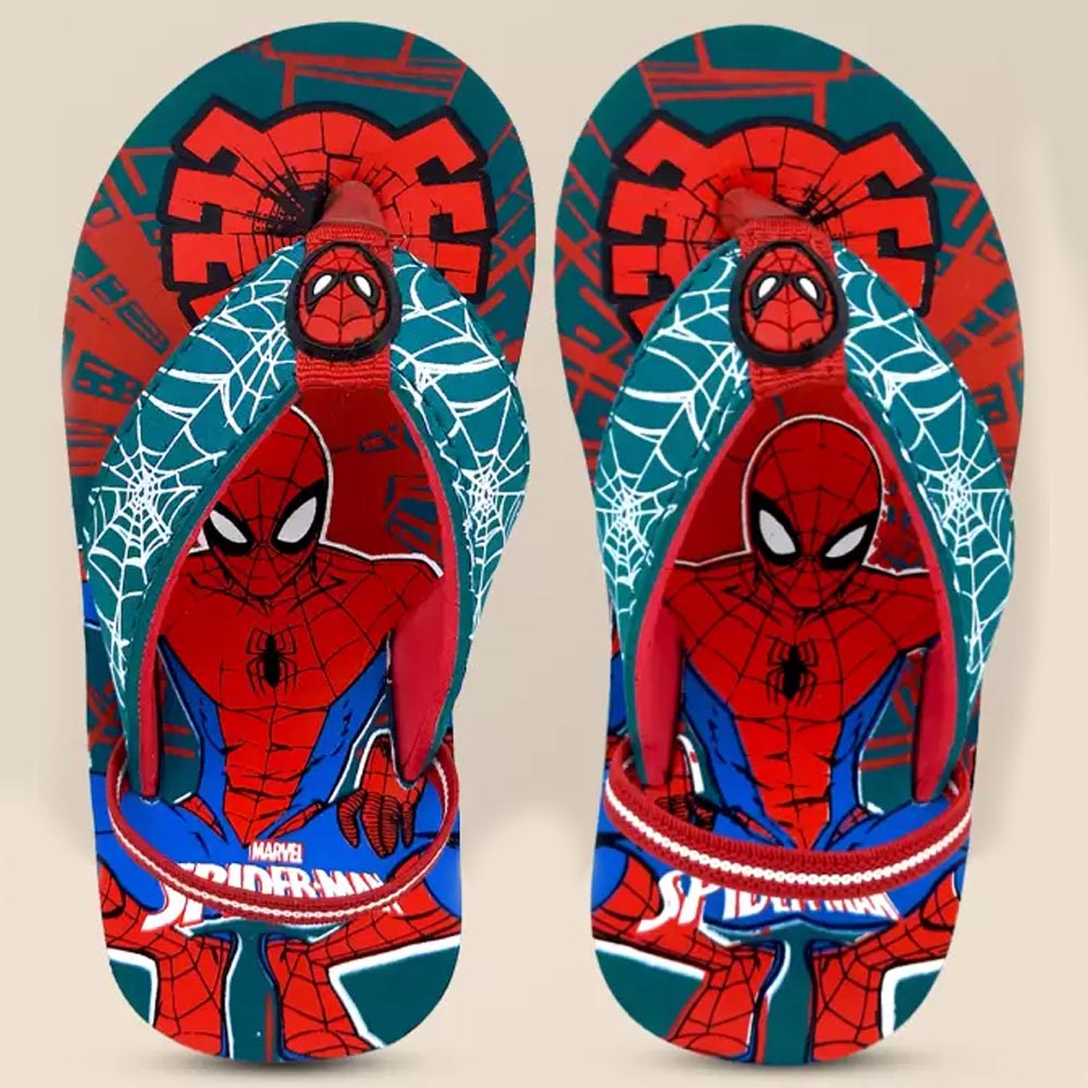 Blue Spiderman Theme Flip Flops