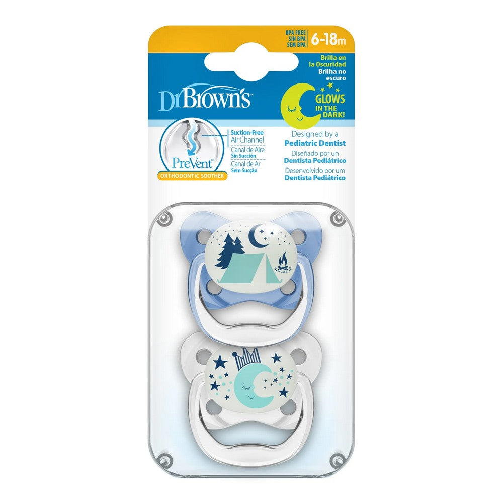 Prevent Glow In The Dark Silicone Pacifiers (6-18m)