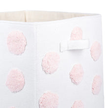 Load image into Gallery viewer, Pom Pom Rectangular Pink Toy Storage Basket
