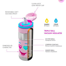 Load image into Gallery viewer, Pink Diva Stainless Steel Sipper Water Bottle
