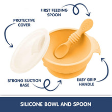 Load image into Gallery viewer, Orange Silicone Bowl &amp; Spoon
