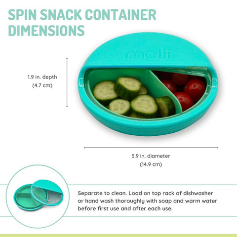 Blue Spin Snack Container