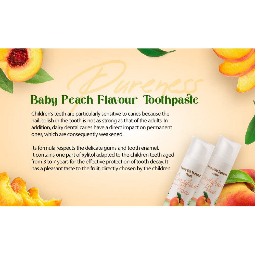 Organic Baby Toothpaste Peach Flavor - 50ml