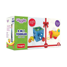 Load image into Gallery viewer, 2 In 1 Shape Sorting Cube And Aeroplane Pull Along Toy
