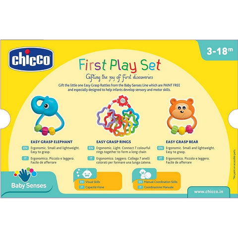 First Play Set Easy To Grasp Rattles - 3Pcs