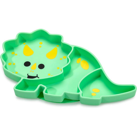 Green Dino Theme Silicone Suction Plate