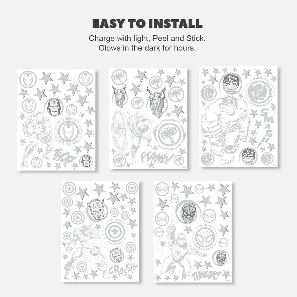 Marvel Super Hero Glow In The Dark Sticker