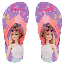 Load image into Gallery viewer, Blue Barbie Theme Flip Flop
