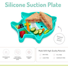 Load image into Gallery viewer, Shark Theme Silicone Suction Plate
