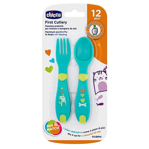 Chicco Neutral First Cutlery (12months+)