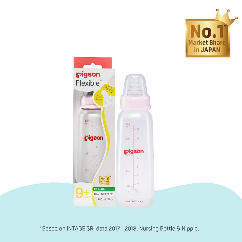 Pink Peristaltic Baby Nursing Feeding Bottle - 240ml