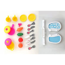 Load image into Gallery viewer, Aditi Toys Plastic Kitchen Cooking Set With Wheels Kitchen Set
