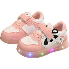 Load image into Gallery viewer, Peach Panda Sneakers With LED Light-Up
