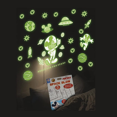 Mickey & Friends Space Glow In The Dark Wall Stickers