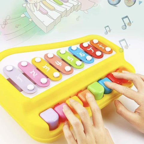 2 In 1 Musical Melody & Educational Piano Xylophone