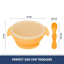 Load image into Gallery viewer, Orange Silicone Bowl &amp; Spoon
