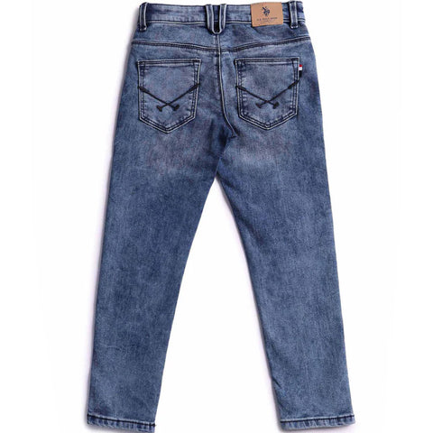 Blue Relaxed Slim Fit Denim Jeans