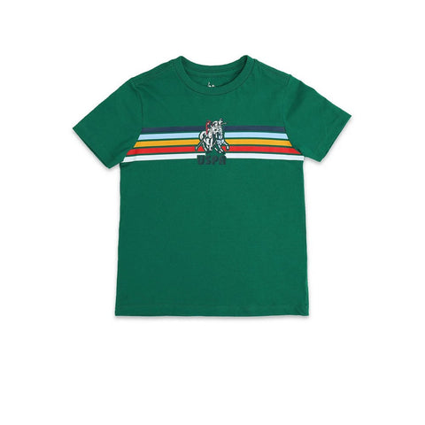 Green Regular fit Striped T-Shirt