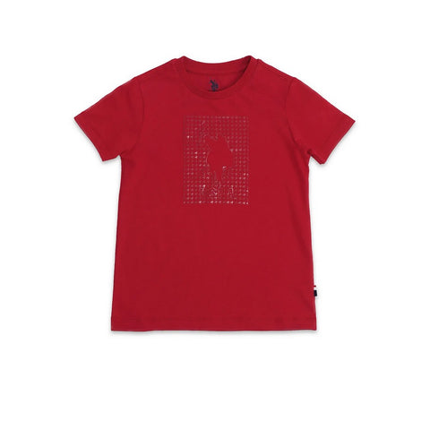 Red Pure Cotton Regular T-Shirt