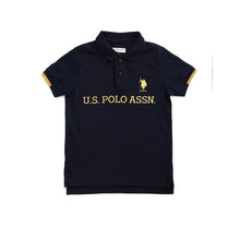 Load image into Gallery viewer, Blue Regular Fit Printed Polo T-Shirt
