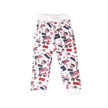 Load image into Gallery viewer, White All Over Printed Regular Fit Joggers
