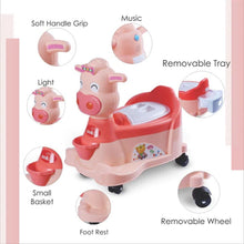 Load image into Gallery viewer, Pink And Blue Donkey Shape Potty Seat
